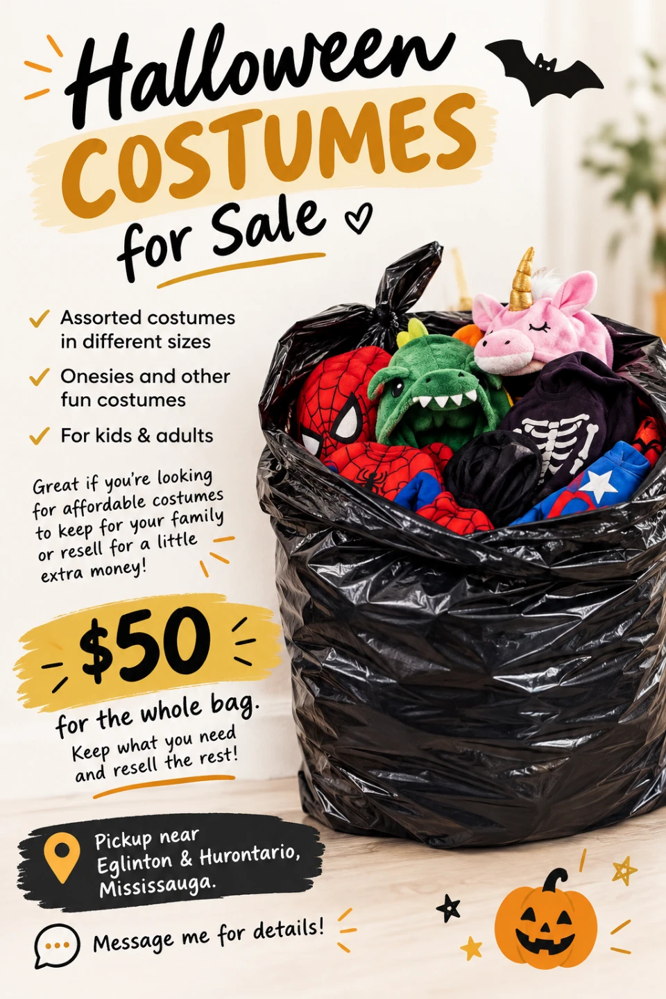 Assorted Halloween Costume Bag