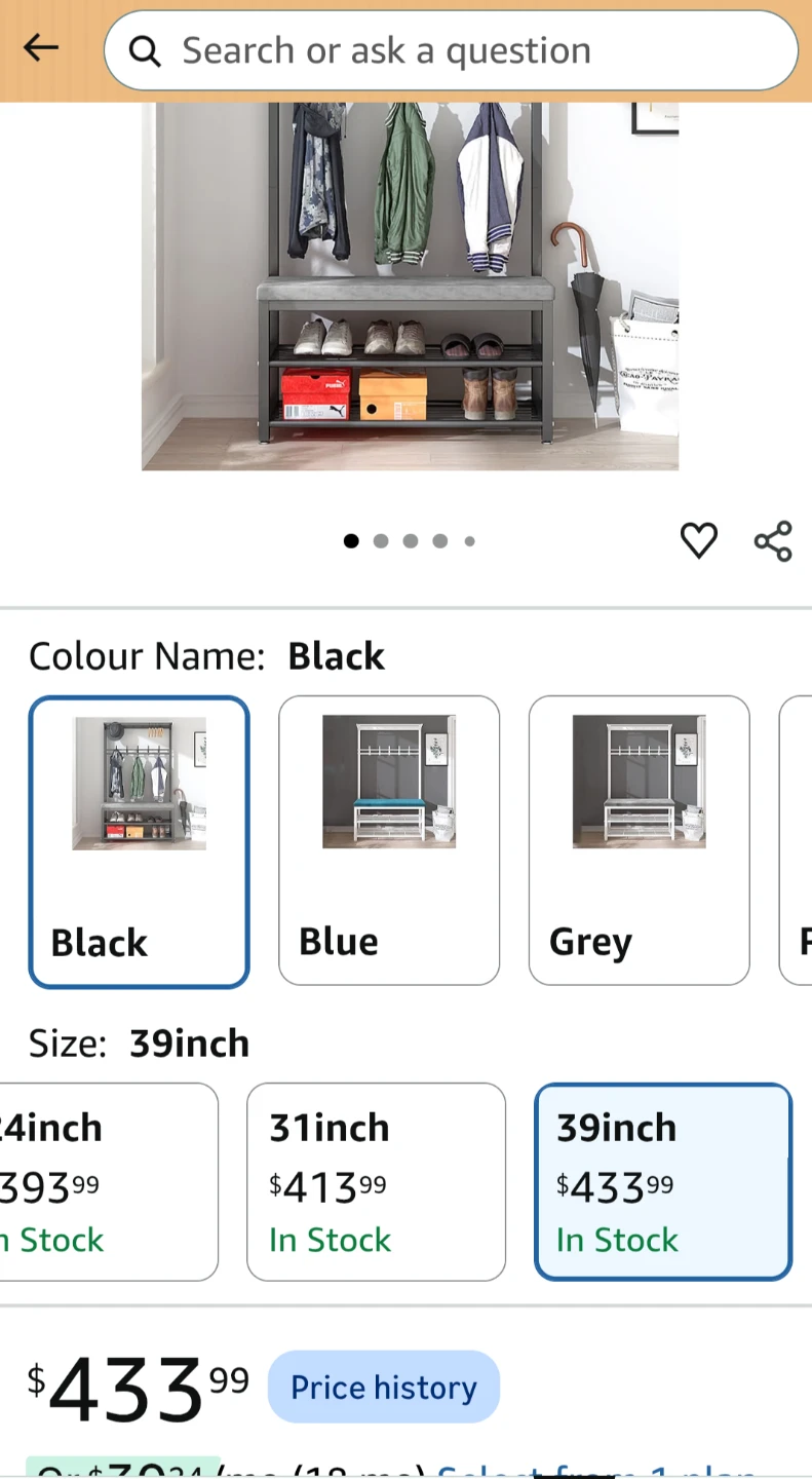 3 in 1 Entryway Bench with Coat Rack & Shoe Storage - photo 2