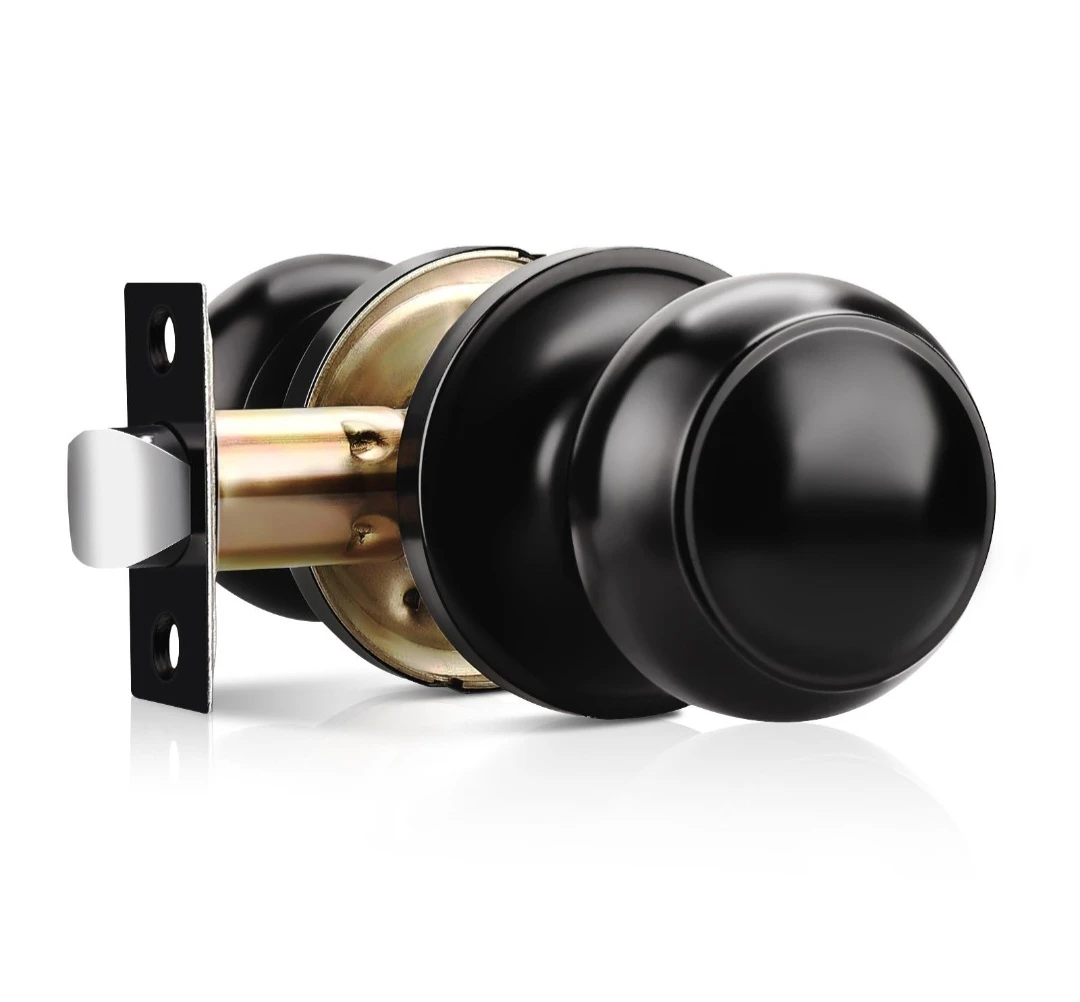 Matte Black Door Knob Set- Set of 3
