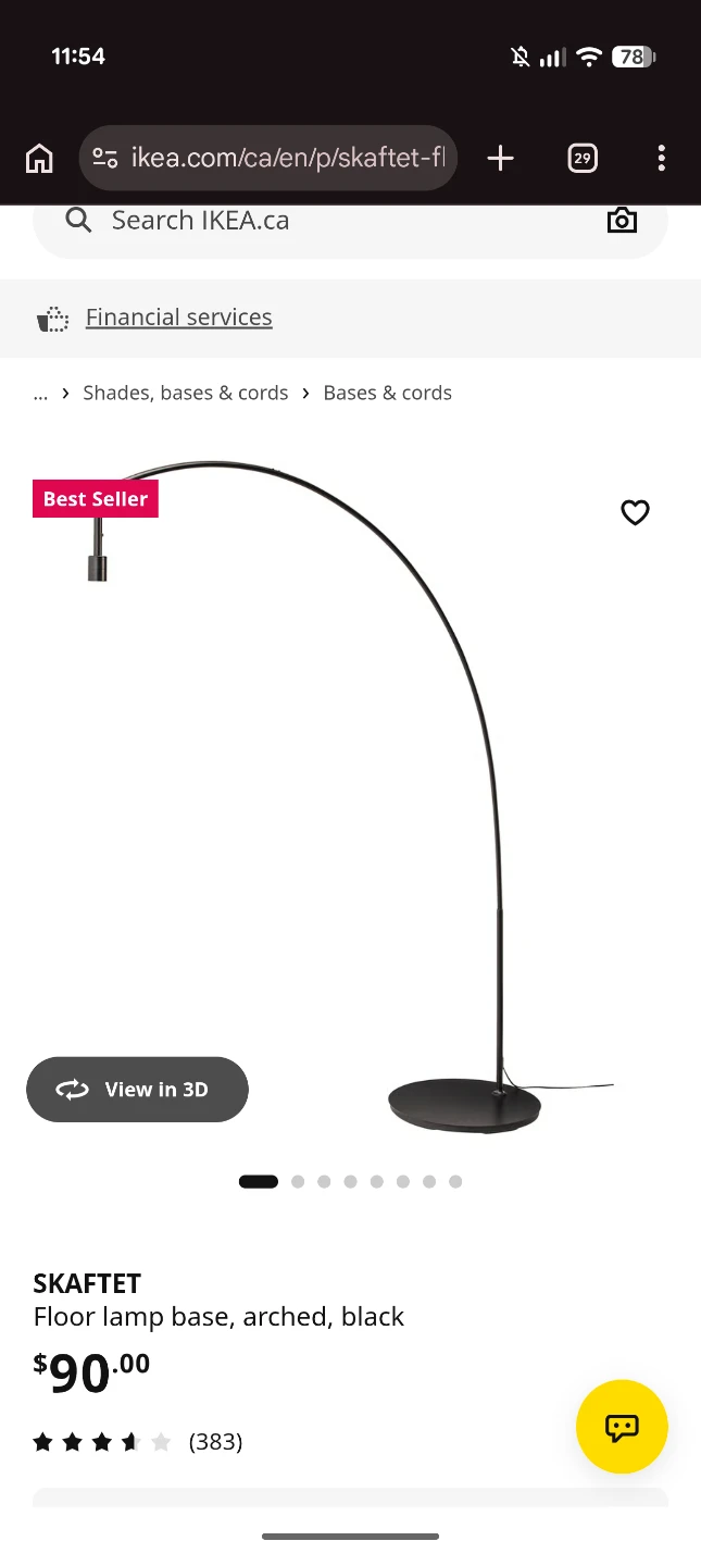 Ikea skafet lamp