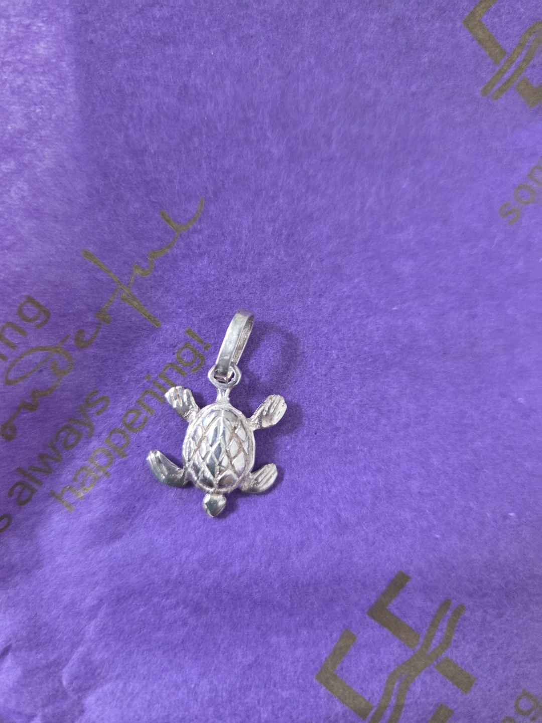 Sterling silver sea turtle pendant