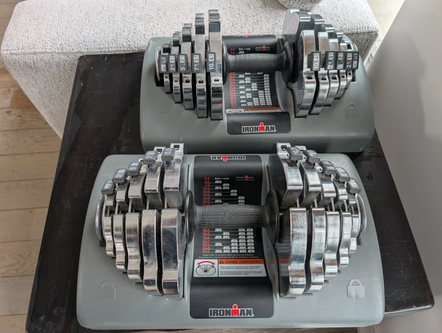 Ironman Adjustable Dumbbells 55 lb