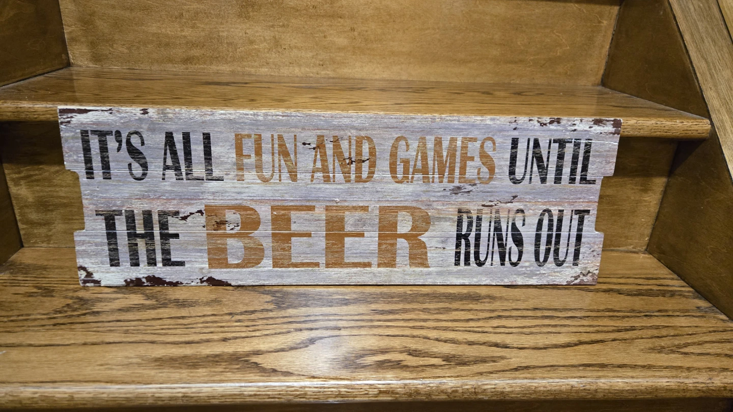 Wooden Beer Sign