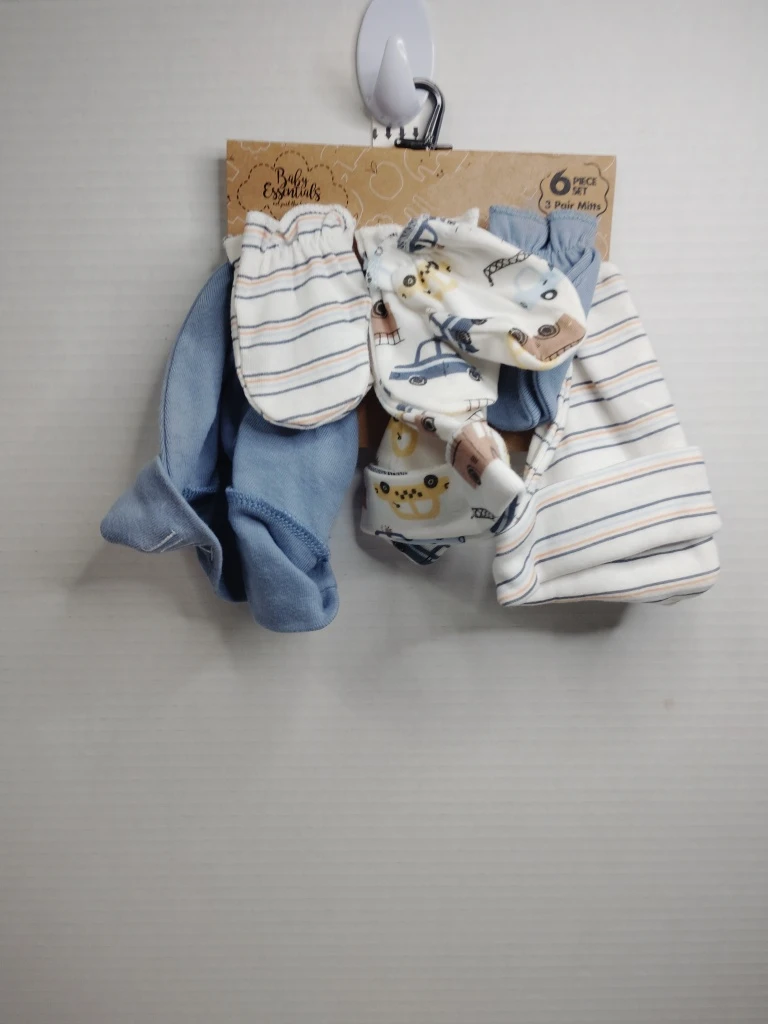 Baby Essentials 6-Piece Mitts and Caps Set - photo 2