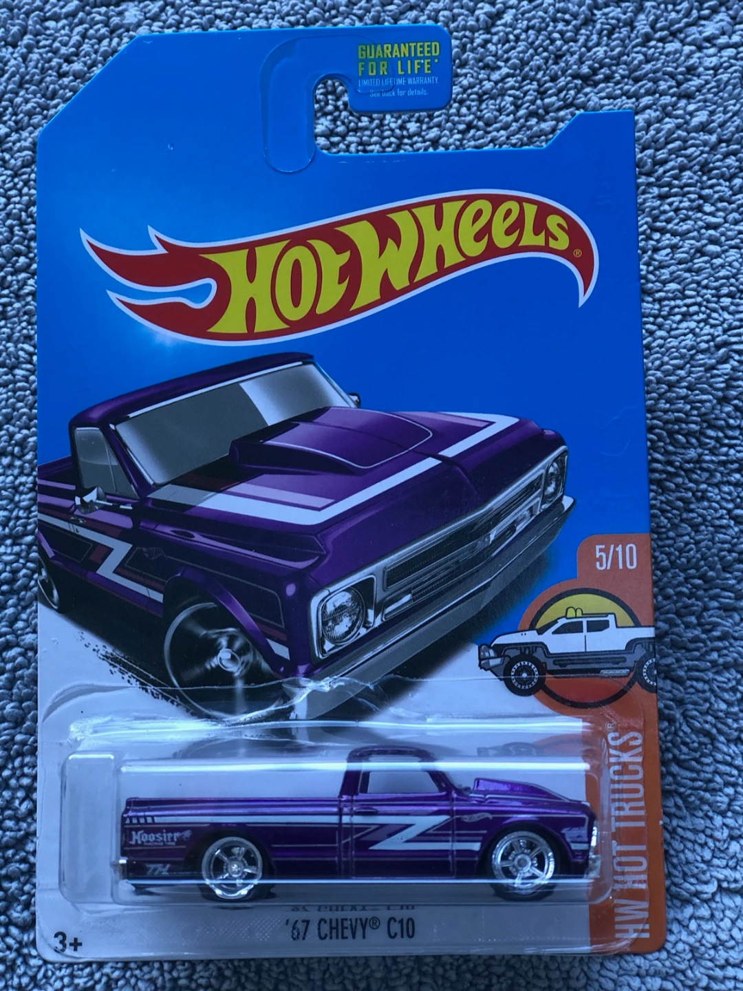 Hot Wheels '67 Chevy C10 Purple Die-Cast Truck
