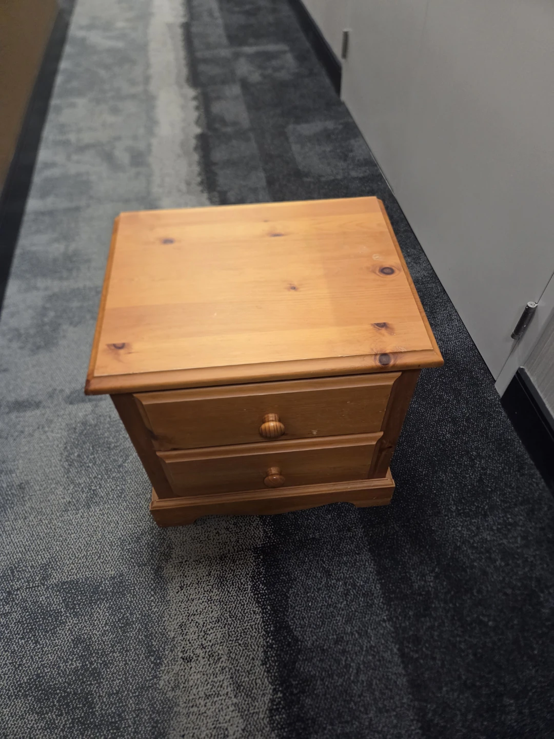 Wooden two-drawer nightstand - photo 4