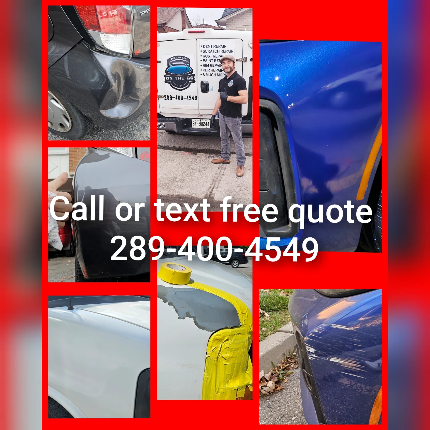Mobile auto body work