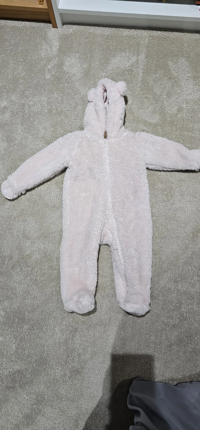 Carter's Baby Bear Fleece Pram Suit- 9 months