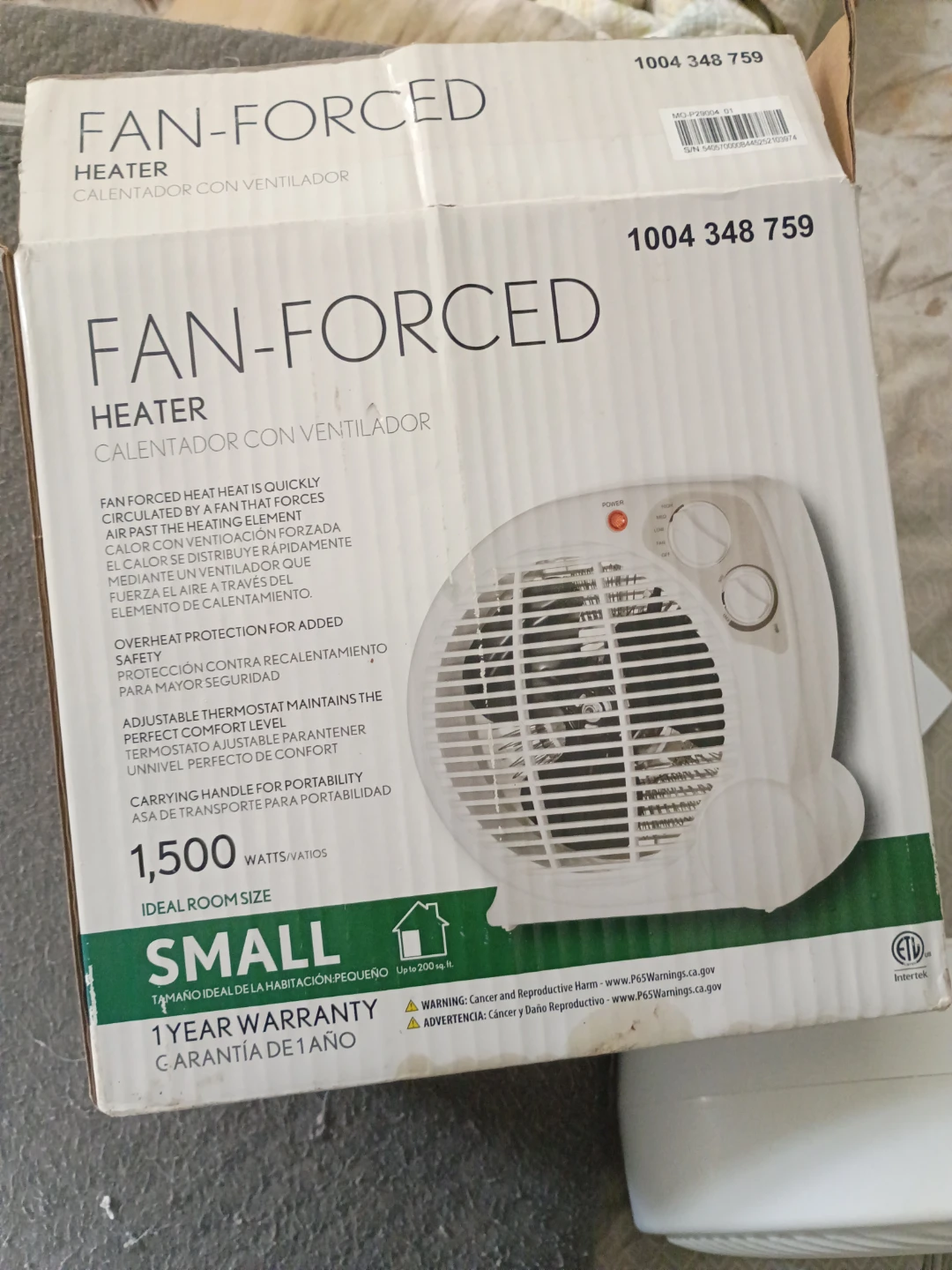 Fan-Forced Heater 1500W - photo 2