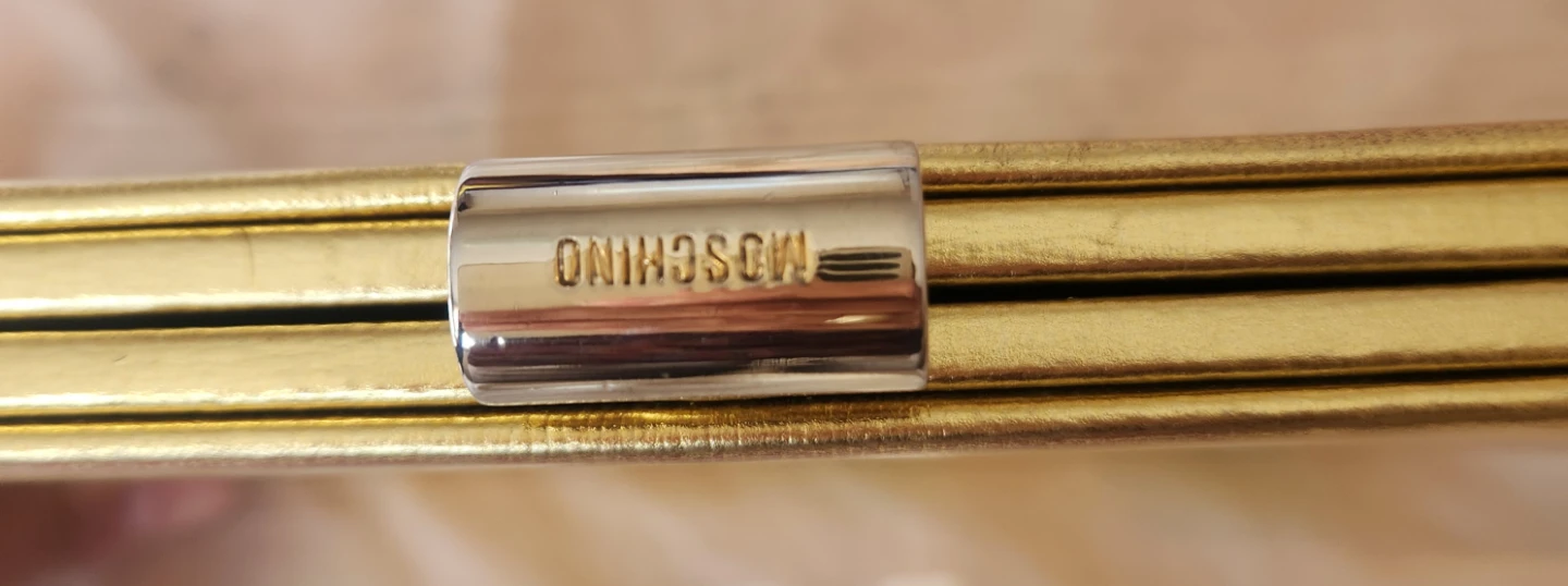 Moschino gold metallic clutch bag - photo 2