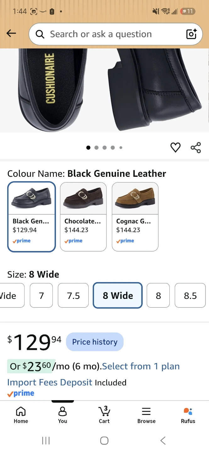 NEW-Cushionaire Giulia Loafers - Black - Size 8 Wide - photo 2