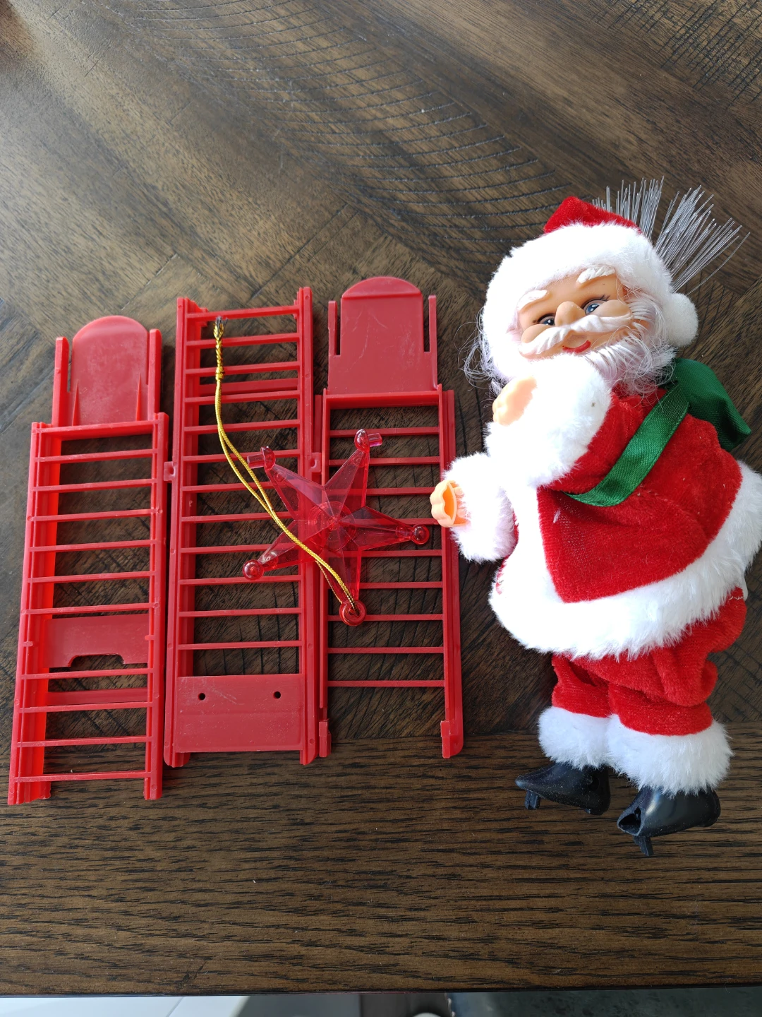Christmas Santa Climbing Ladder Ornament
