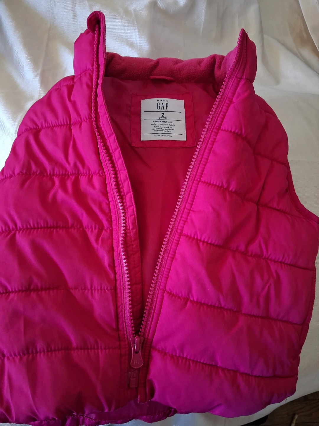 Baby Gap Pink ColdControl Puffer Vest Size 2 Years