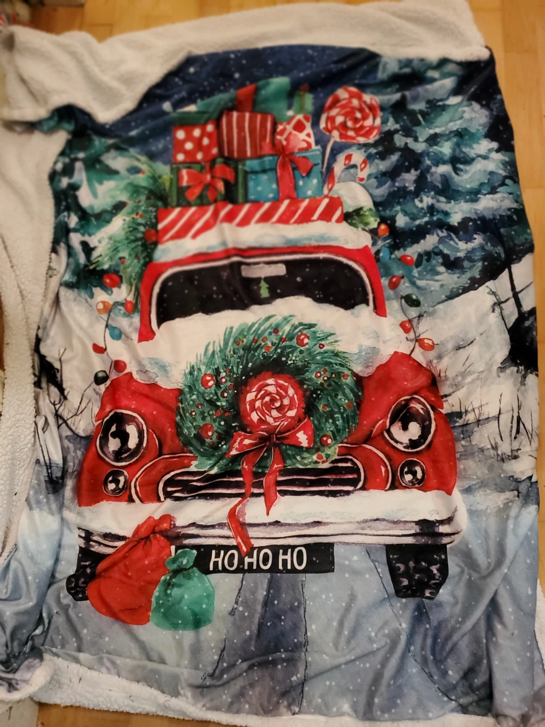 Christmas Themed Holiday Throw Blanket