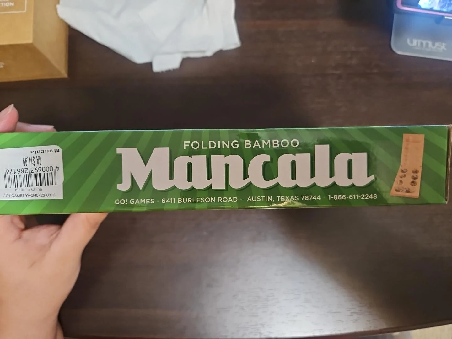 New Folding Bamboo Mancala Game - photo 2