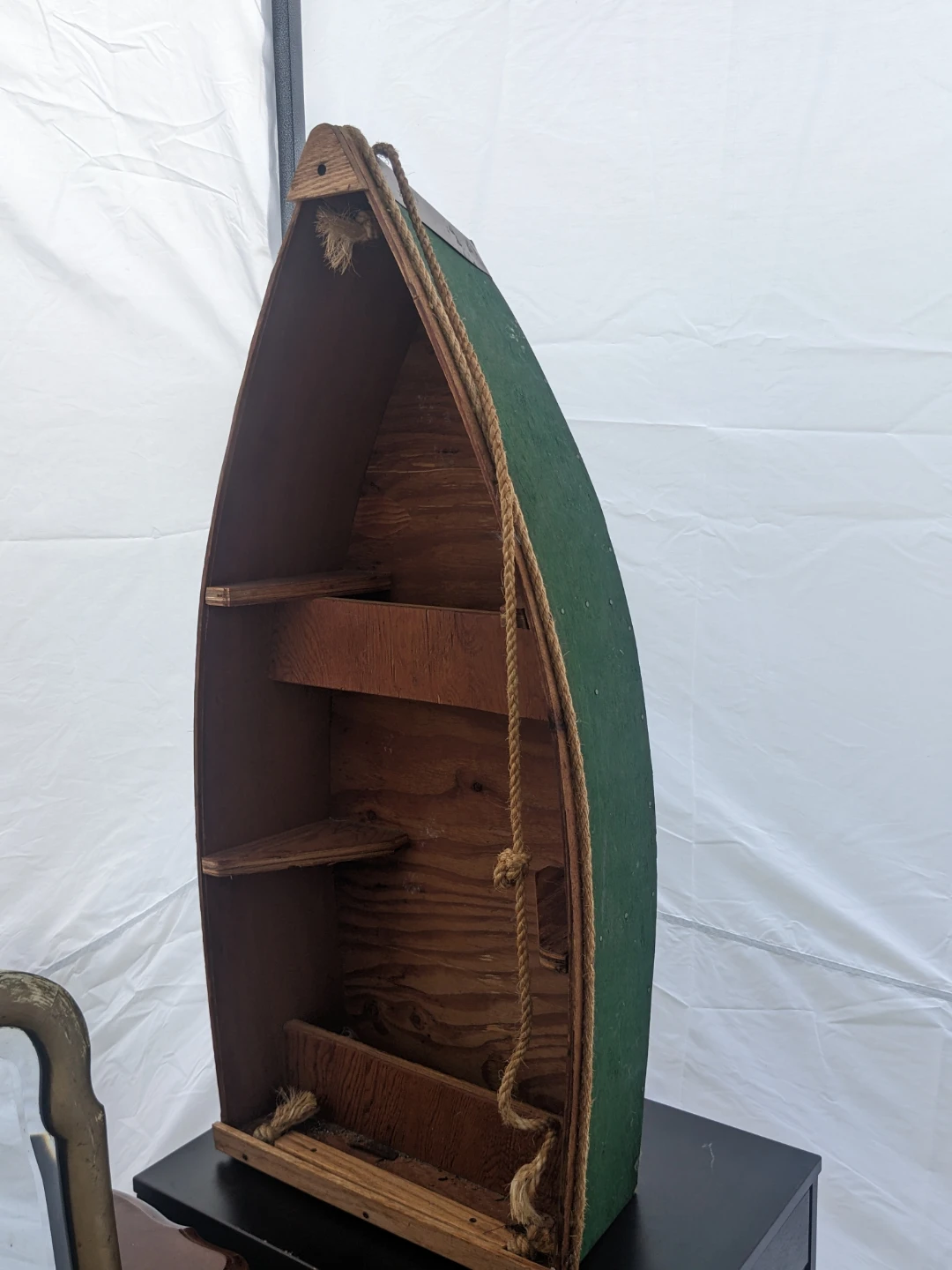 Rustic Decorative Wooden Boat Shelf