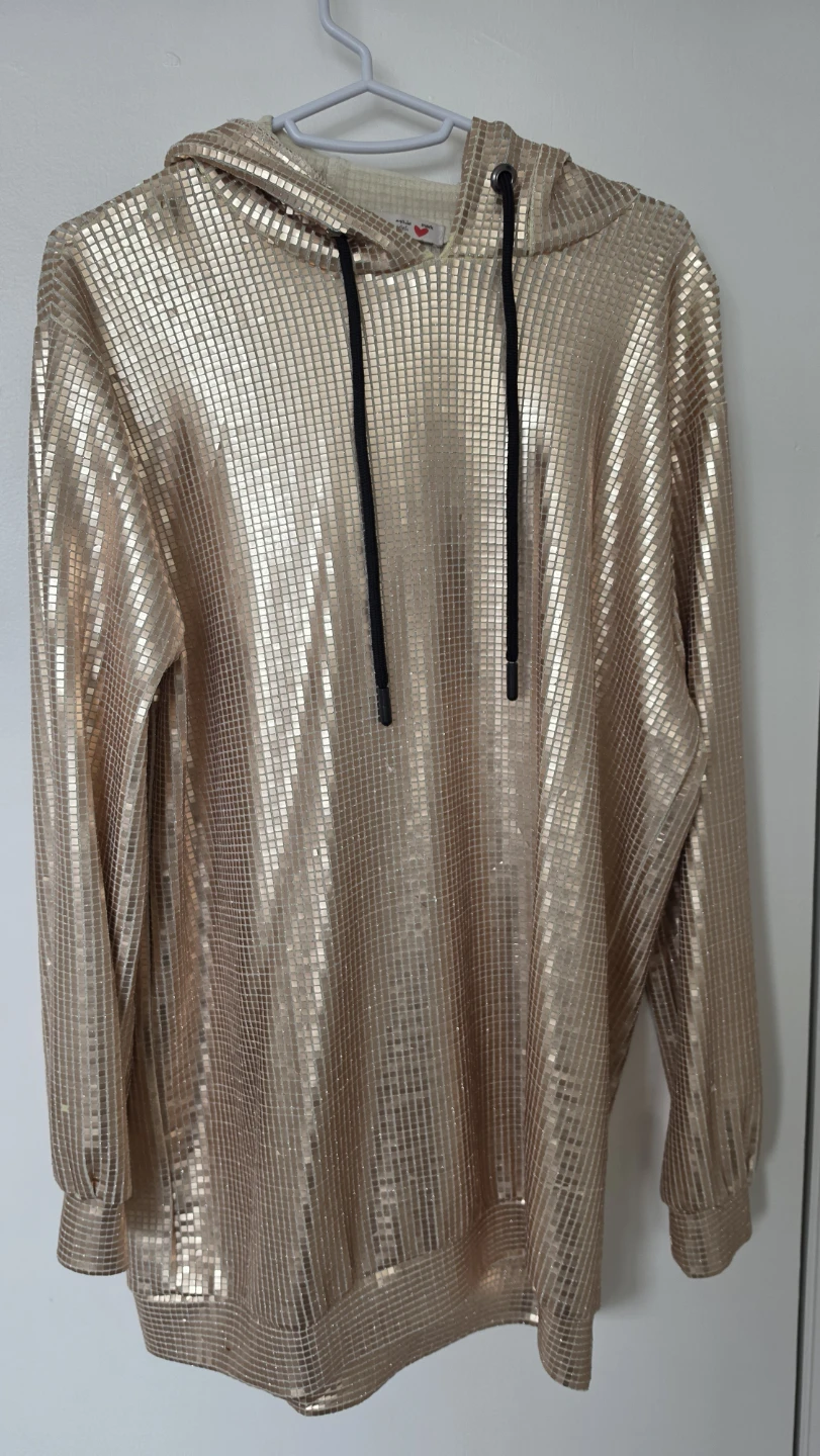 Satina Rose Gold Sequin Hoodie