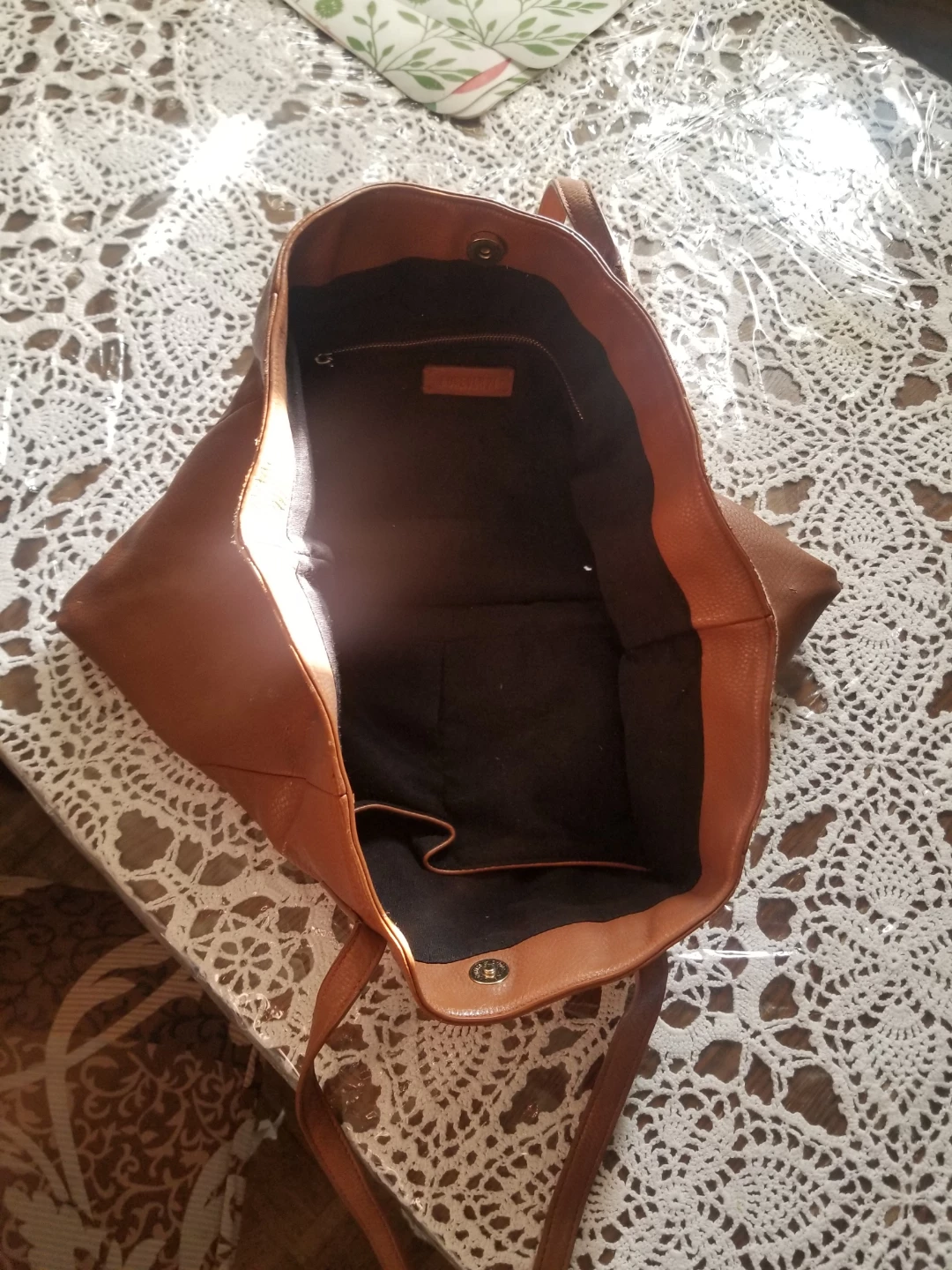 Forever 21 Brown Leather Tote Bag - photo 3