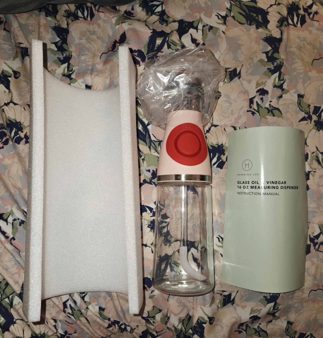 Henning Lee 16oz. Glass Oil & Vinegar Measuring Dispenser