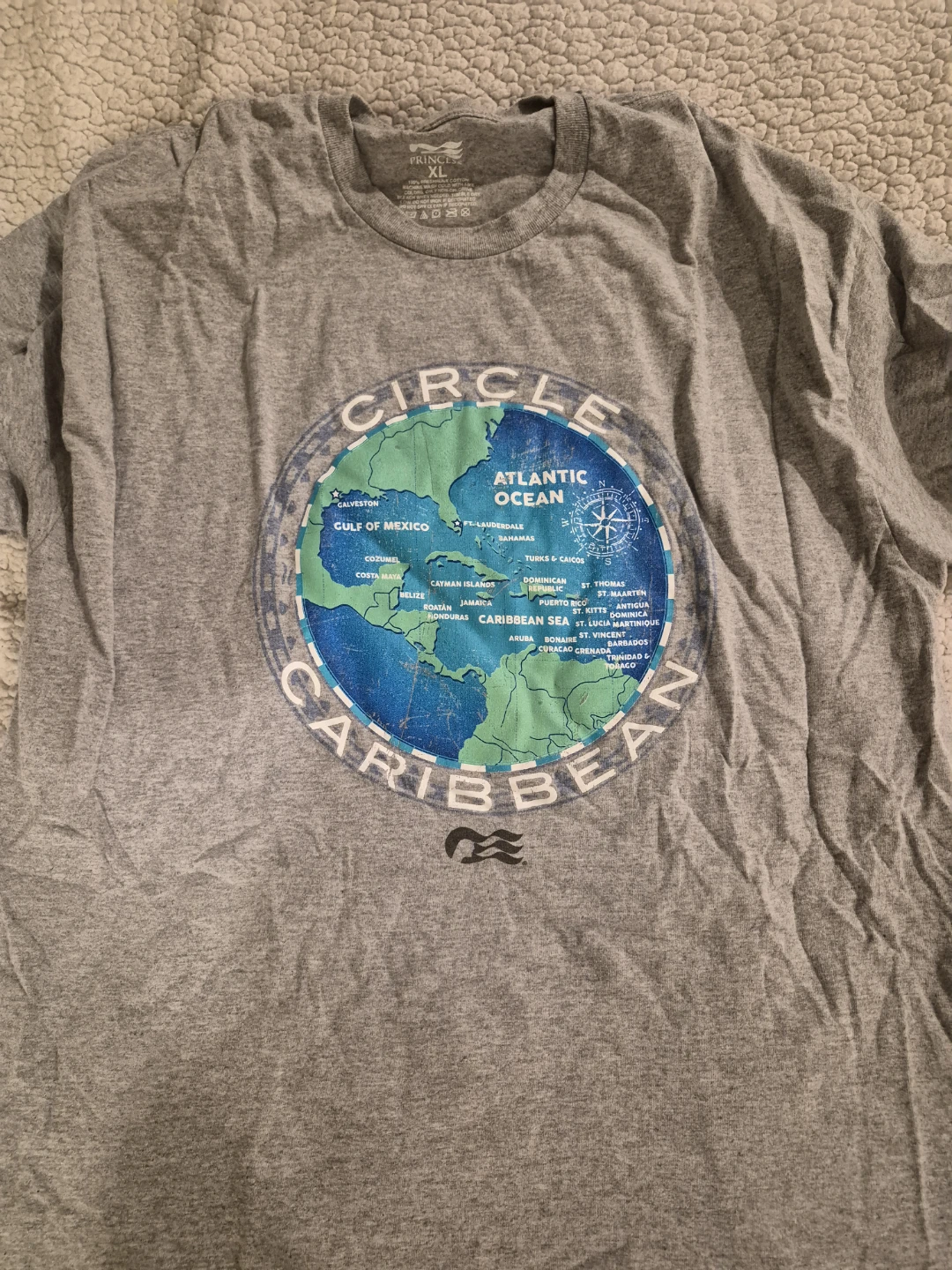 Princess Cruises Caribbean Map T-Shirt
