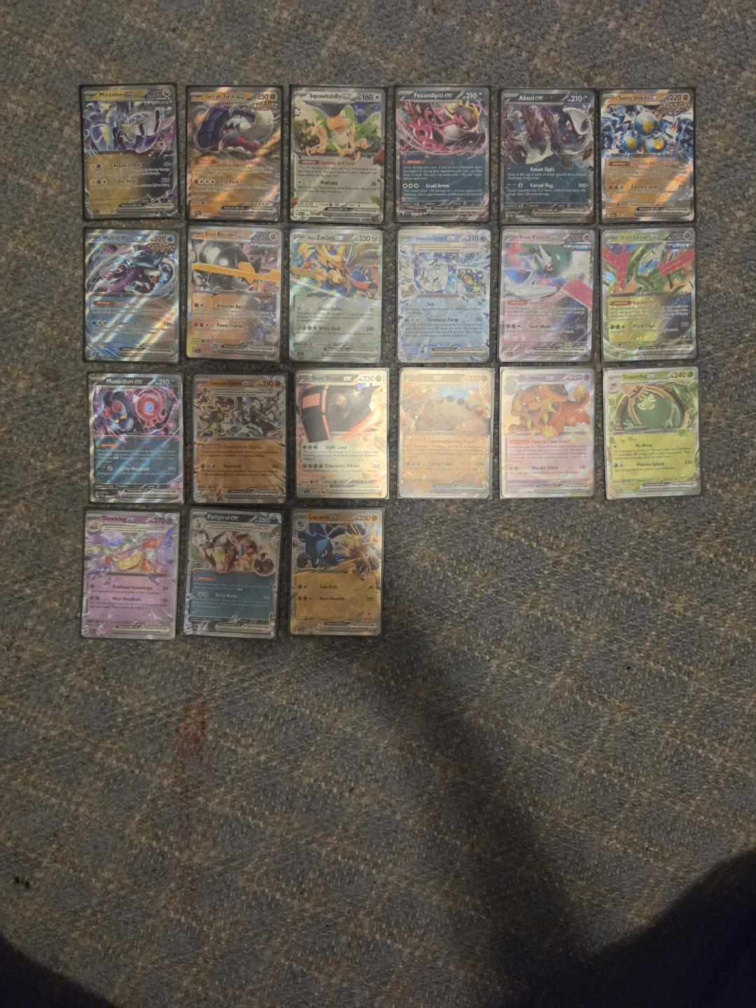 22 Pokemon ex Trading Cards
