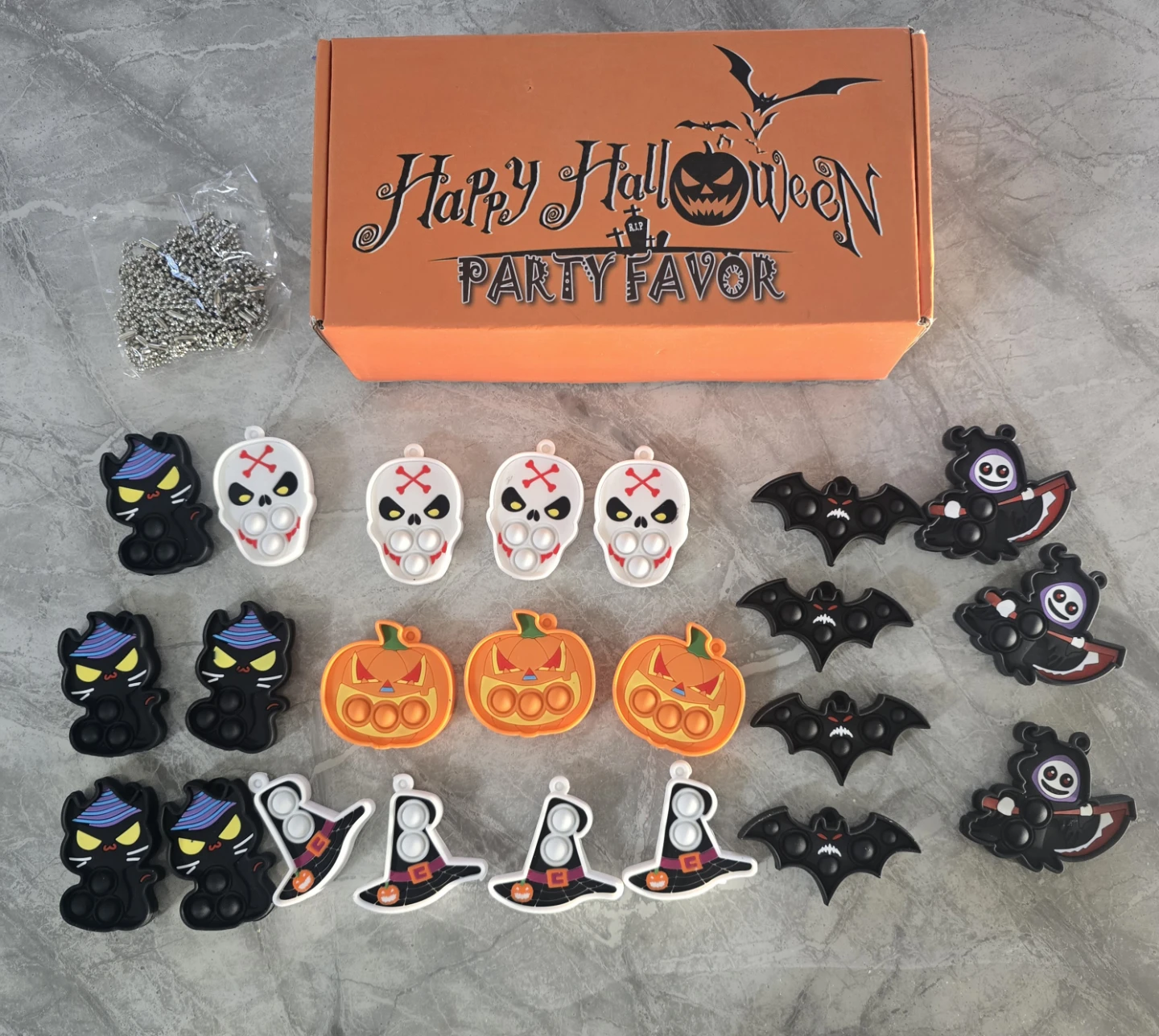 32pcs Halloween Pop-it Party Favour Set