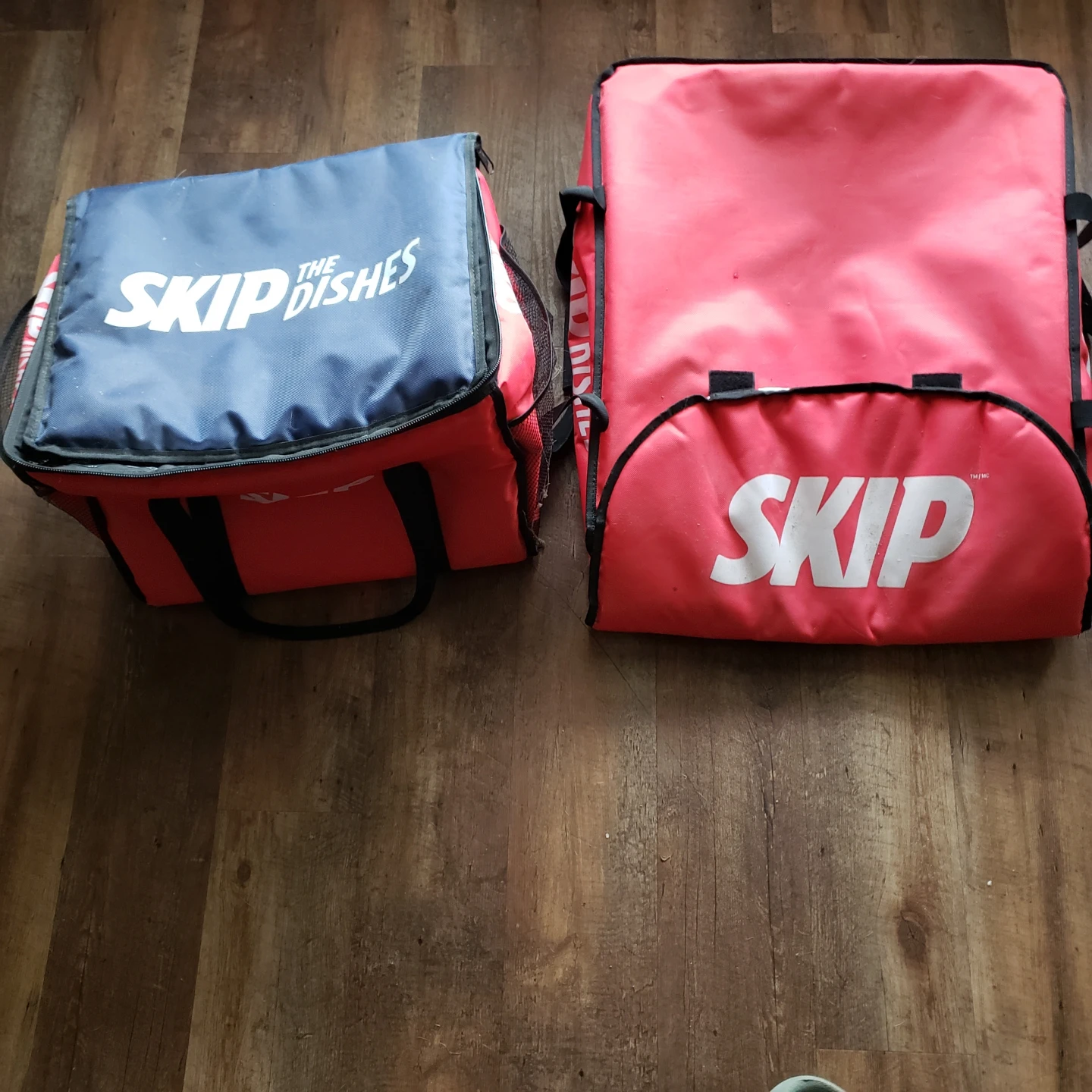 Two Skip The Dishes Insulated Delivery Bags