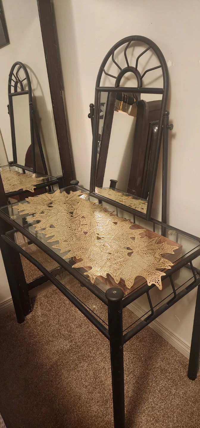 Metal vanity table with mirror - photo 2