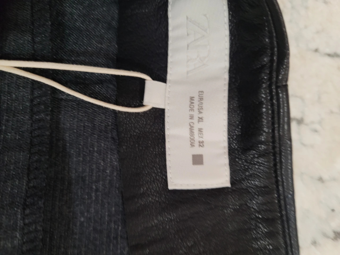 Zara Faux Leather Skirt - Black, Size XL - photo 3