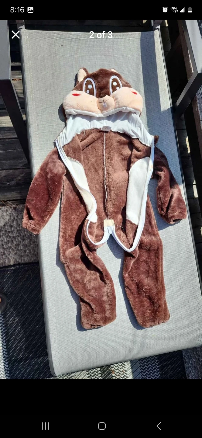Kids Chipmunk Costume Onesie - photo 2