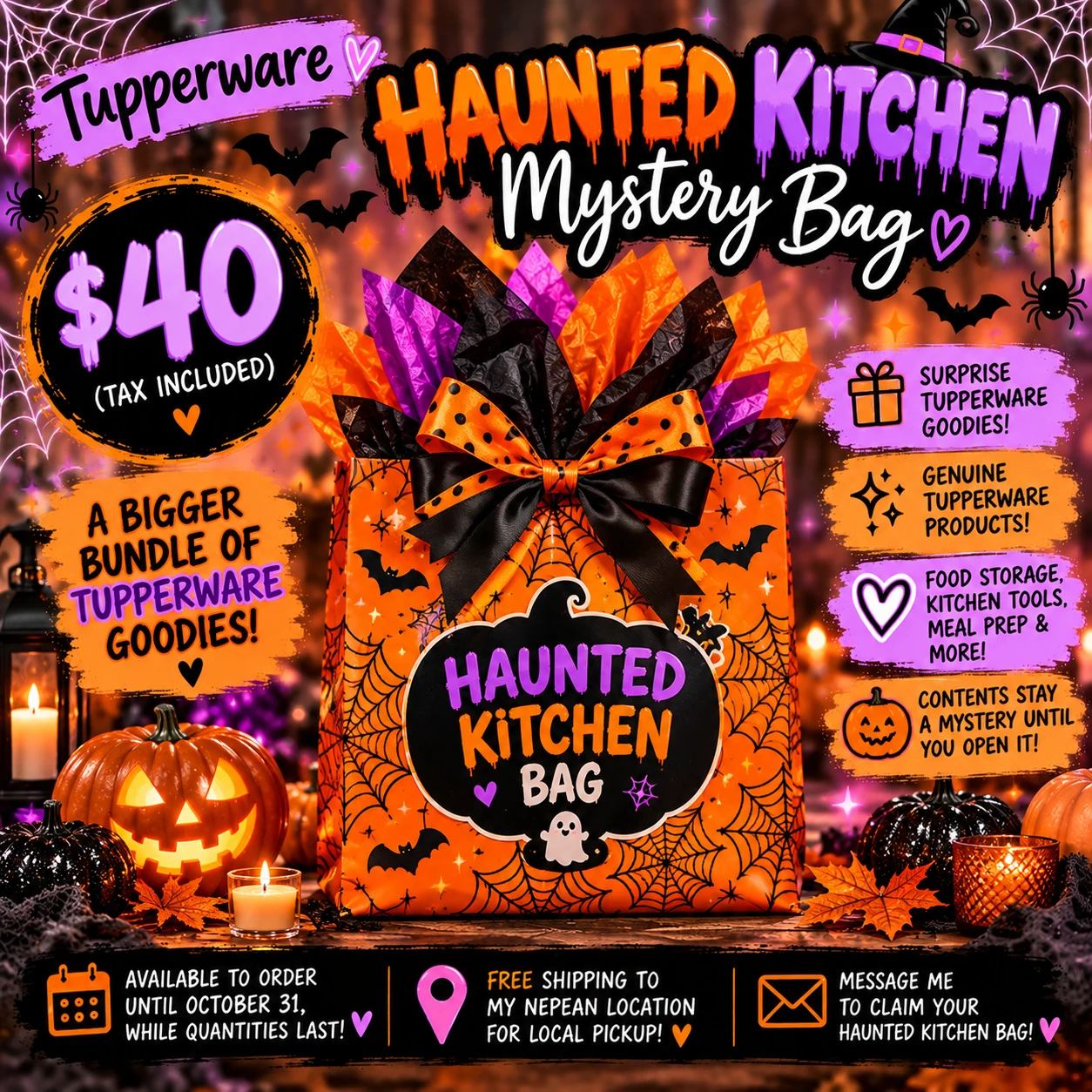 👻 Tupperware Haunted Kitchen Mystery Bag | $40