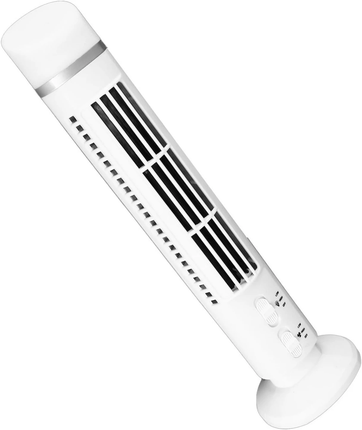 USB Portable Tower Fan with LED Light - photo 2