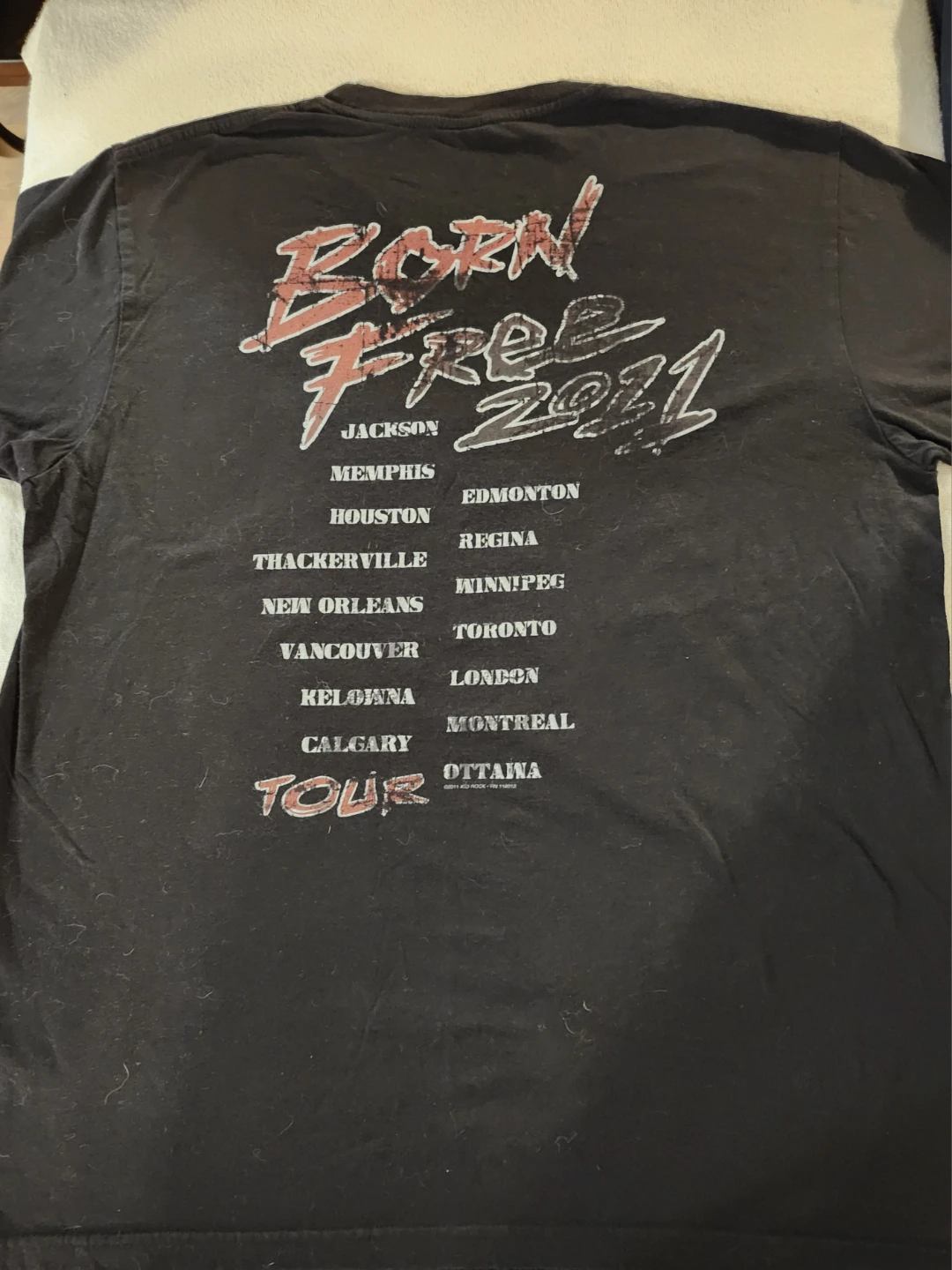 Kid Rock Born Free 2011 Tour T-Shirt - photo 2
