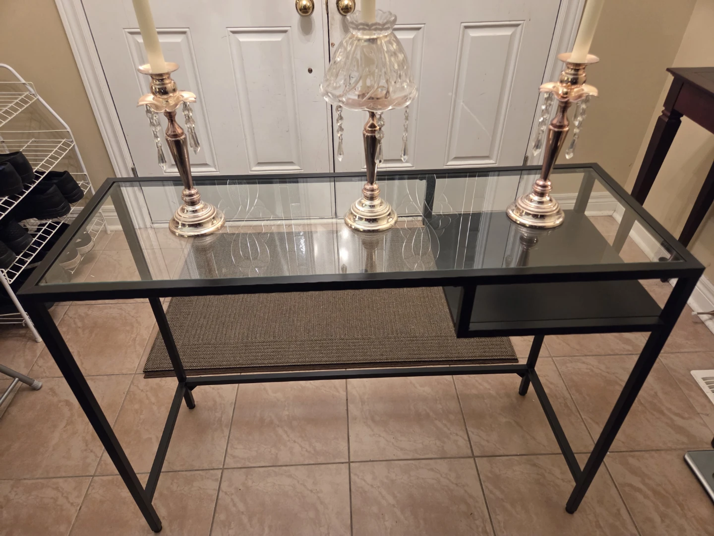 Glass top metal table (Elegant design) - photo 2