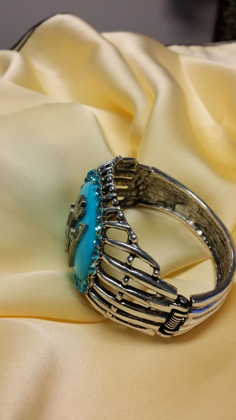 Silver-tone Bracelet with Blue Stone - photo 2