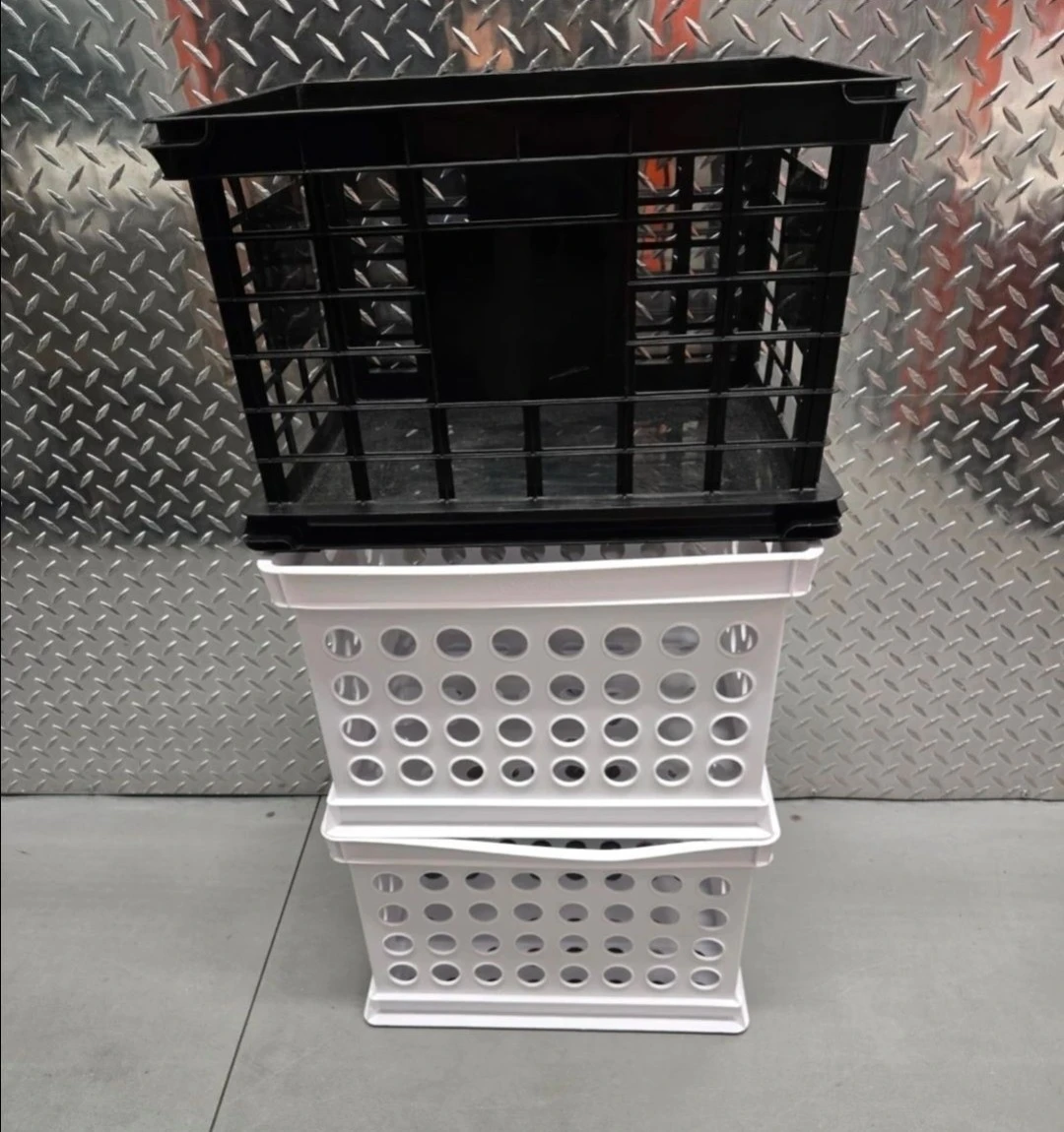 3-Piece Heavy-Duty Storage Basket Crate Set