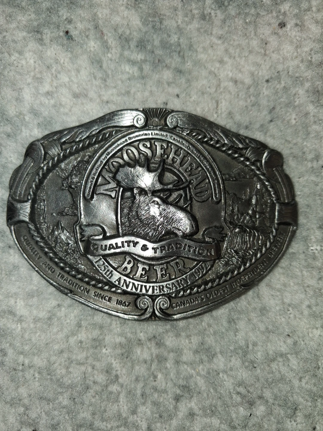 Moosehead Beer 125th Anniversary Belt Buckle - photo 2
