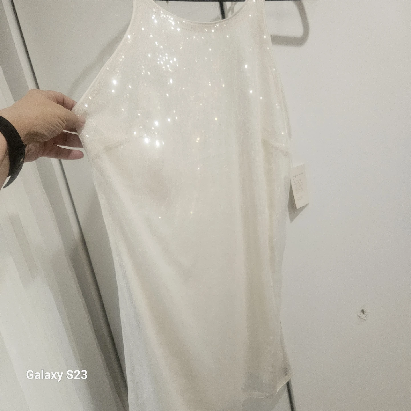 A New Day White Sequin Dress
