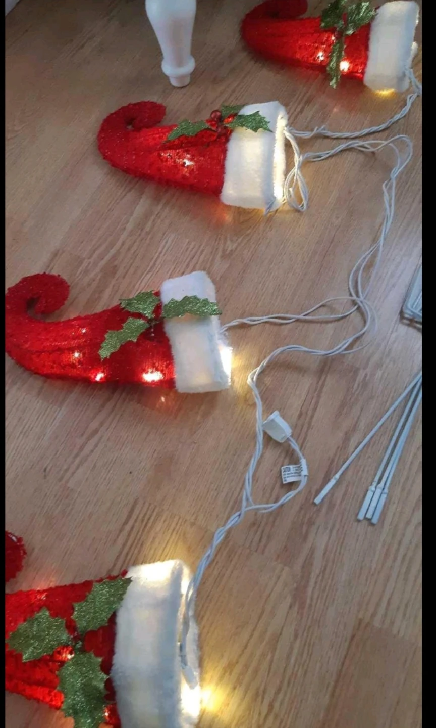 Christmas Elf Hats String Path Lights - photo 3