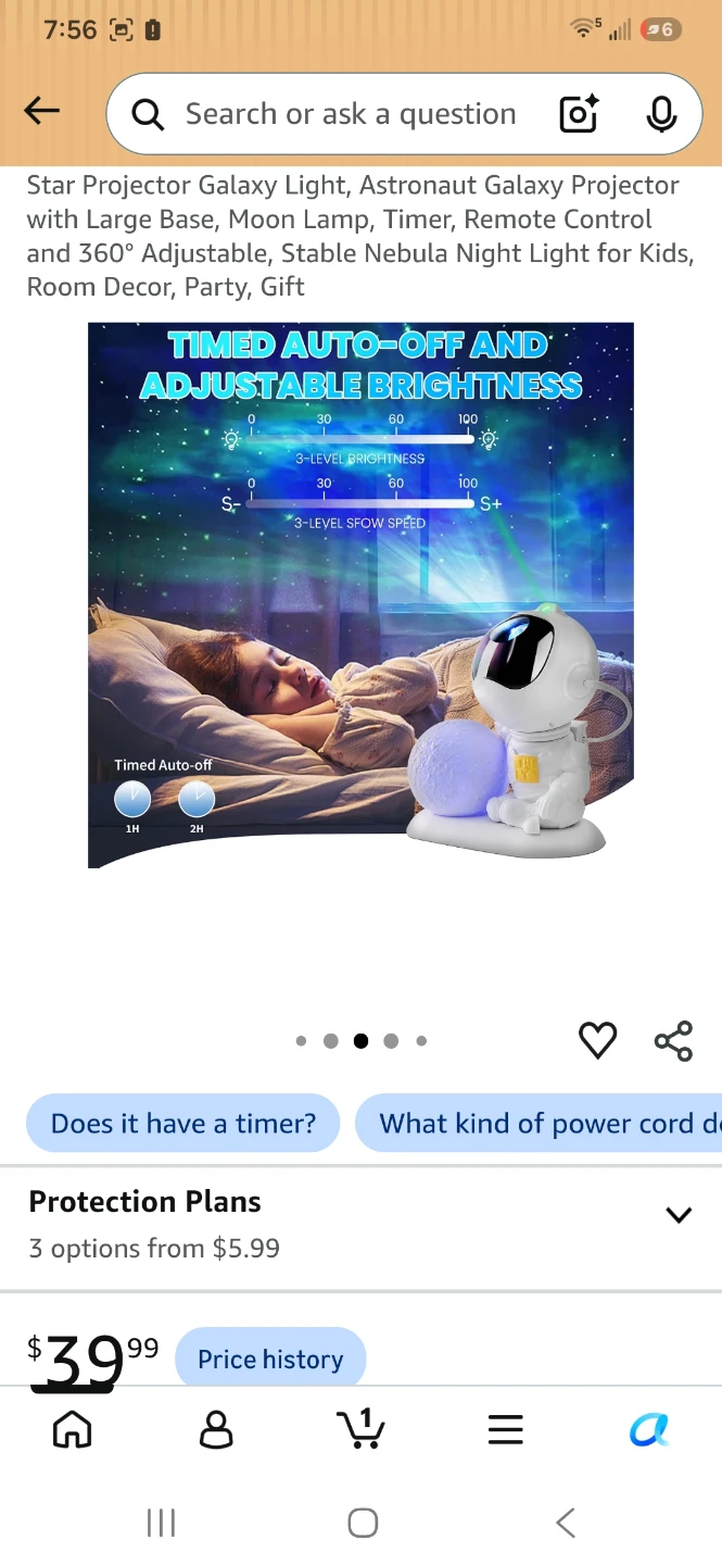 Astronaut Star Projector Galaxy Light - photo 5