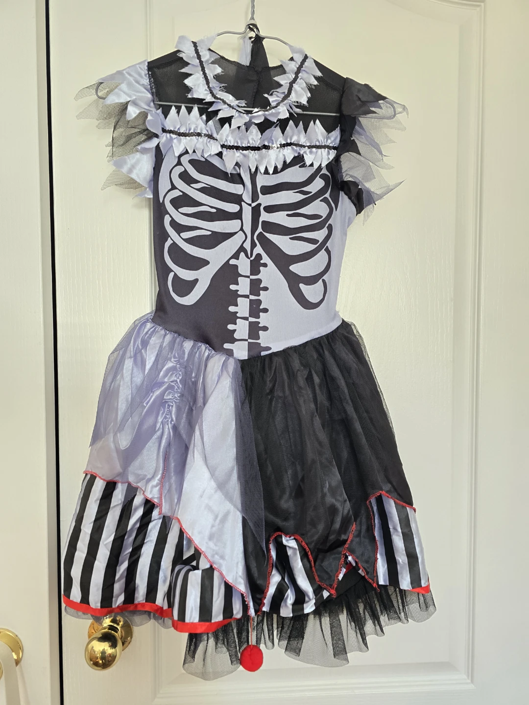 Girl's Skeleton Costume - Size L (10-12)