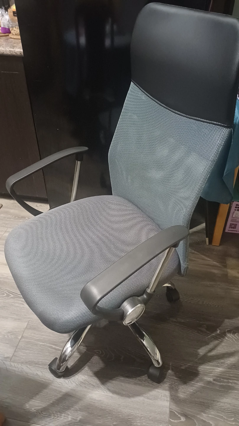 Black and Grey Mesh Office Chair - photo 3