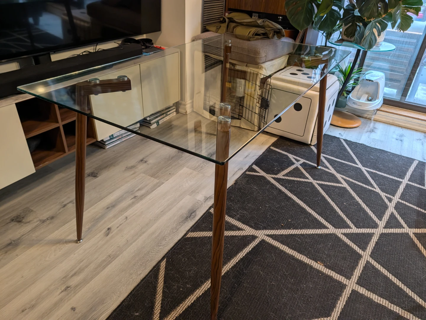 Mid-century Modern Glass Dining Table - photo 2