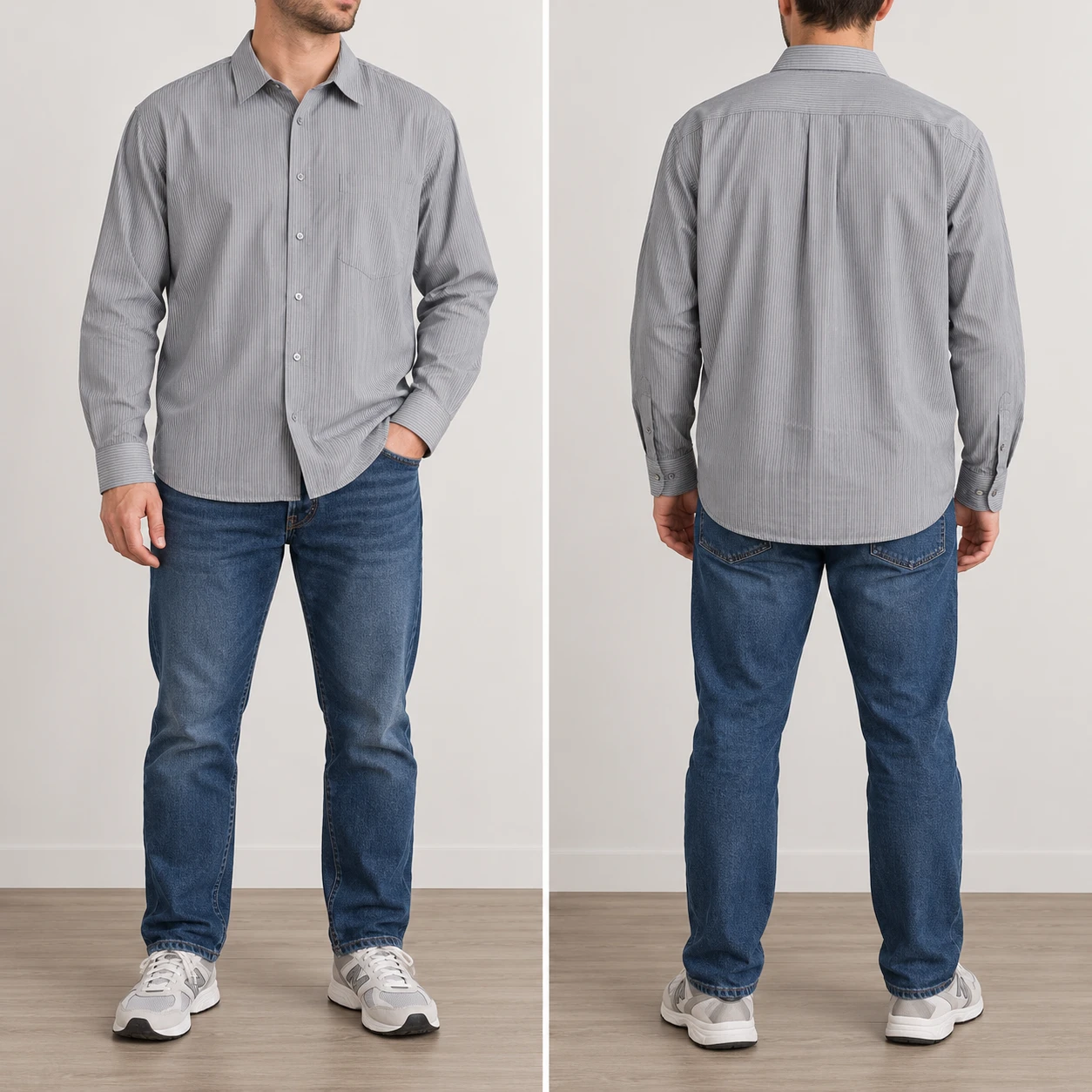 Size XL John Varvatos USA Striped Long Sleeve Shirt
