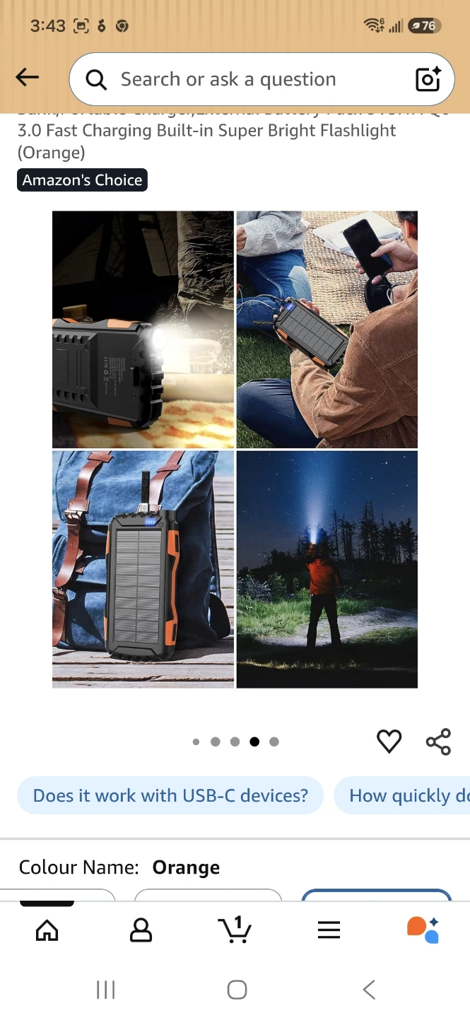 Solar Power Bank with Built-in LED Flashlight - photo 5