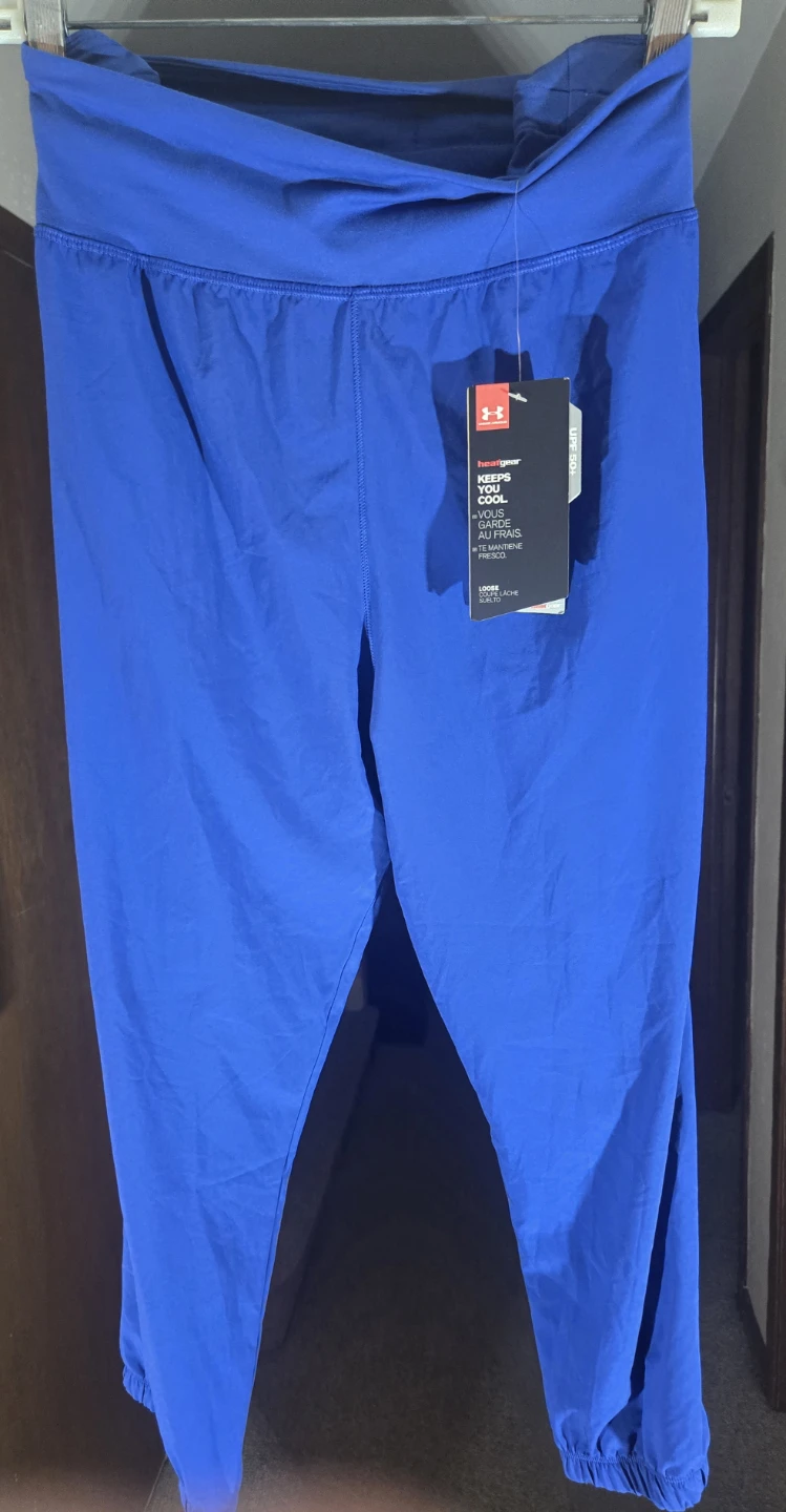 Women's XL Under Armour Crop Pants.  BNWT, UPF 50+, Blue.