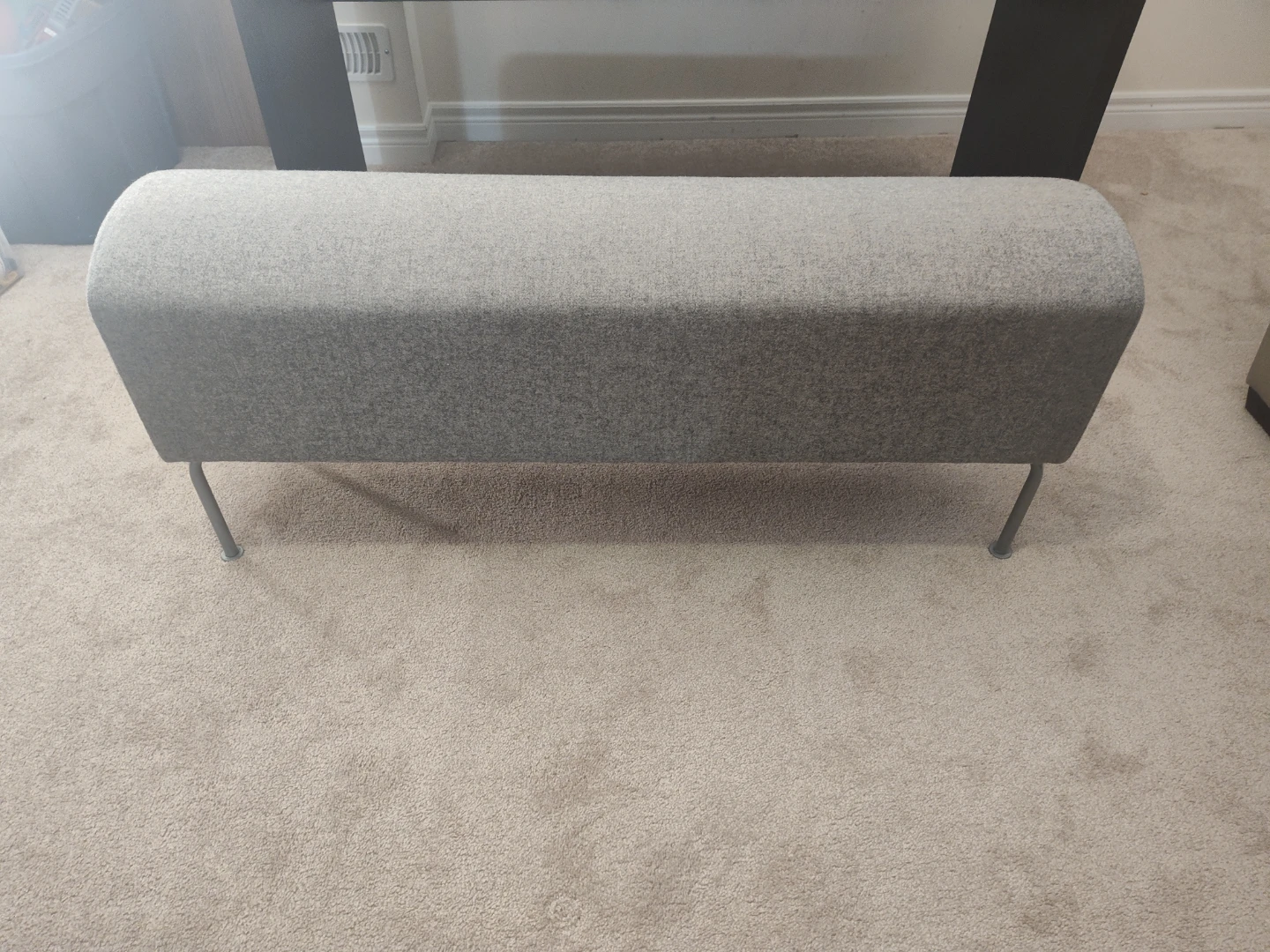 IKEA Grey Upholstered Bedroom Bench / End-of-Bed Bench - photo 4