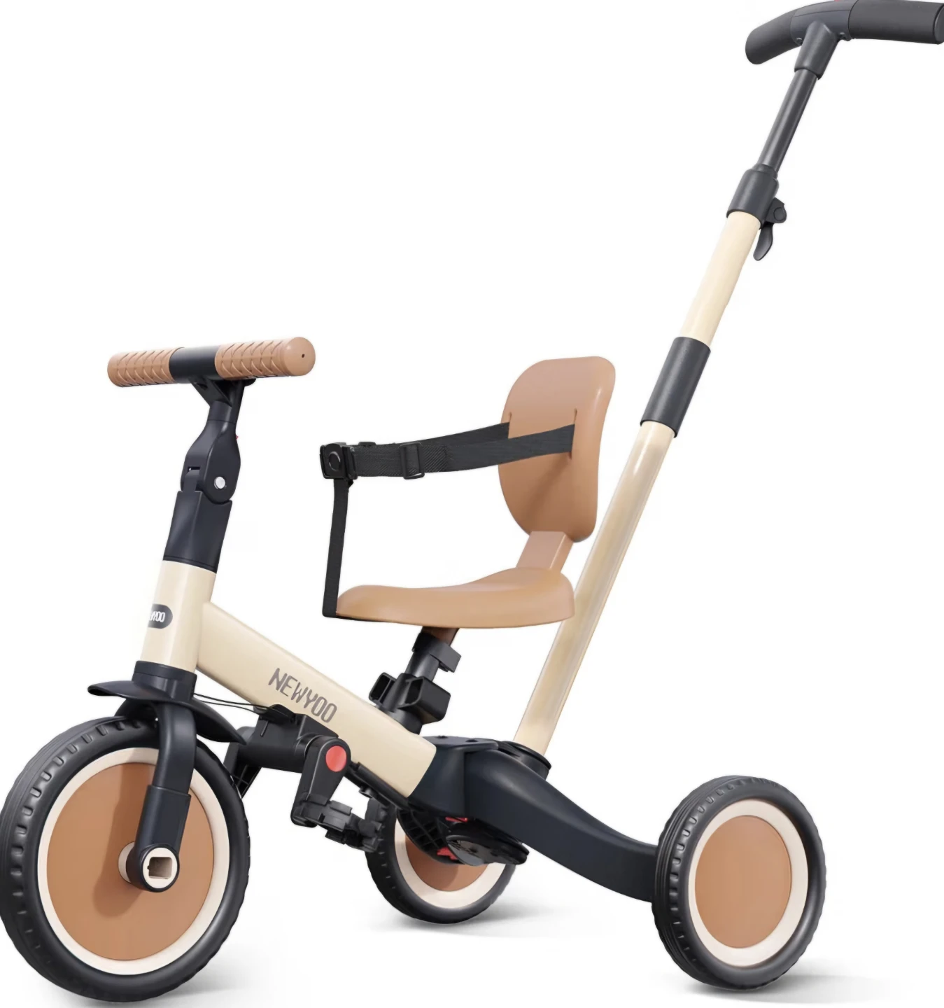 NEWYOO 5-in-1 Push Tricycle and Balance Bike
