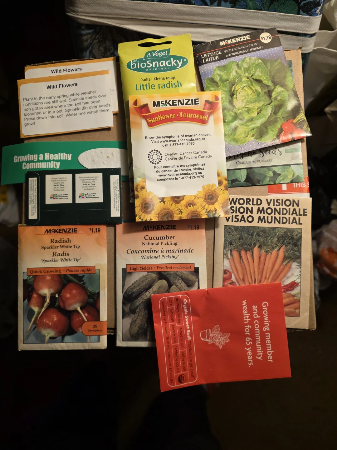 Assorted Garden Seed Packets