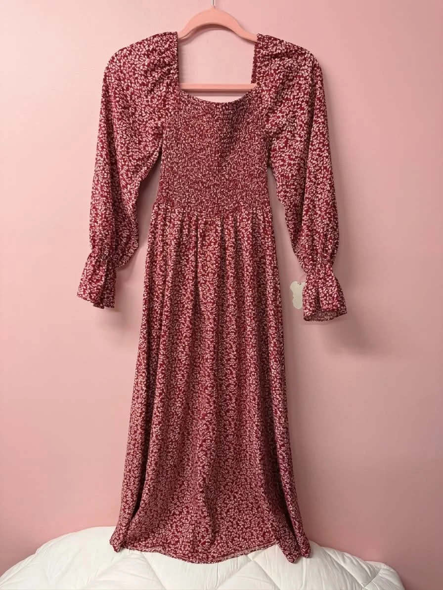Floral Long Sleeve and Striped Sleeveless Dress Bundle - photo 3